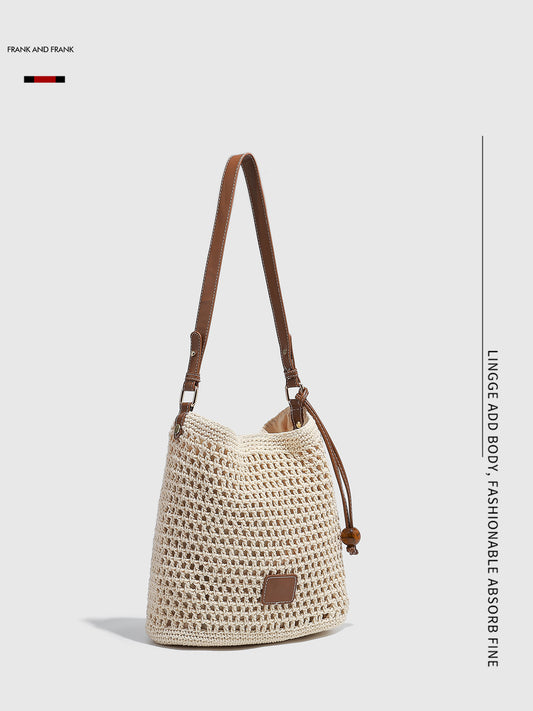 Women's Woven Hollow Seaside Vacation Beach Underarm Women's Shoulder Bag