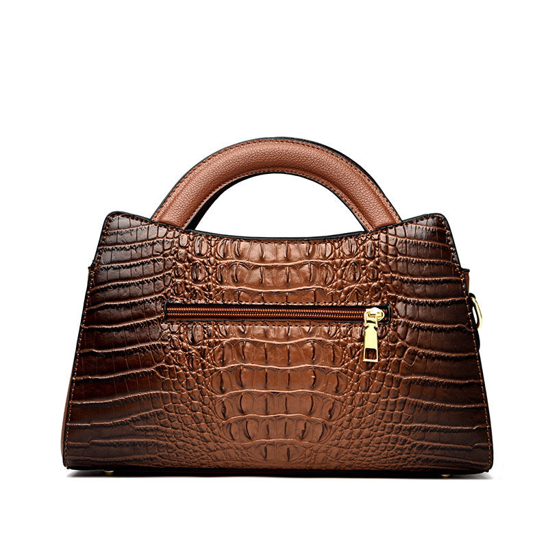 Women's Fashion Crocodile Pattern Popular Embossed High Women's Handbag
