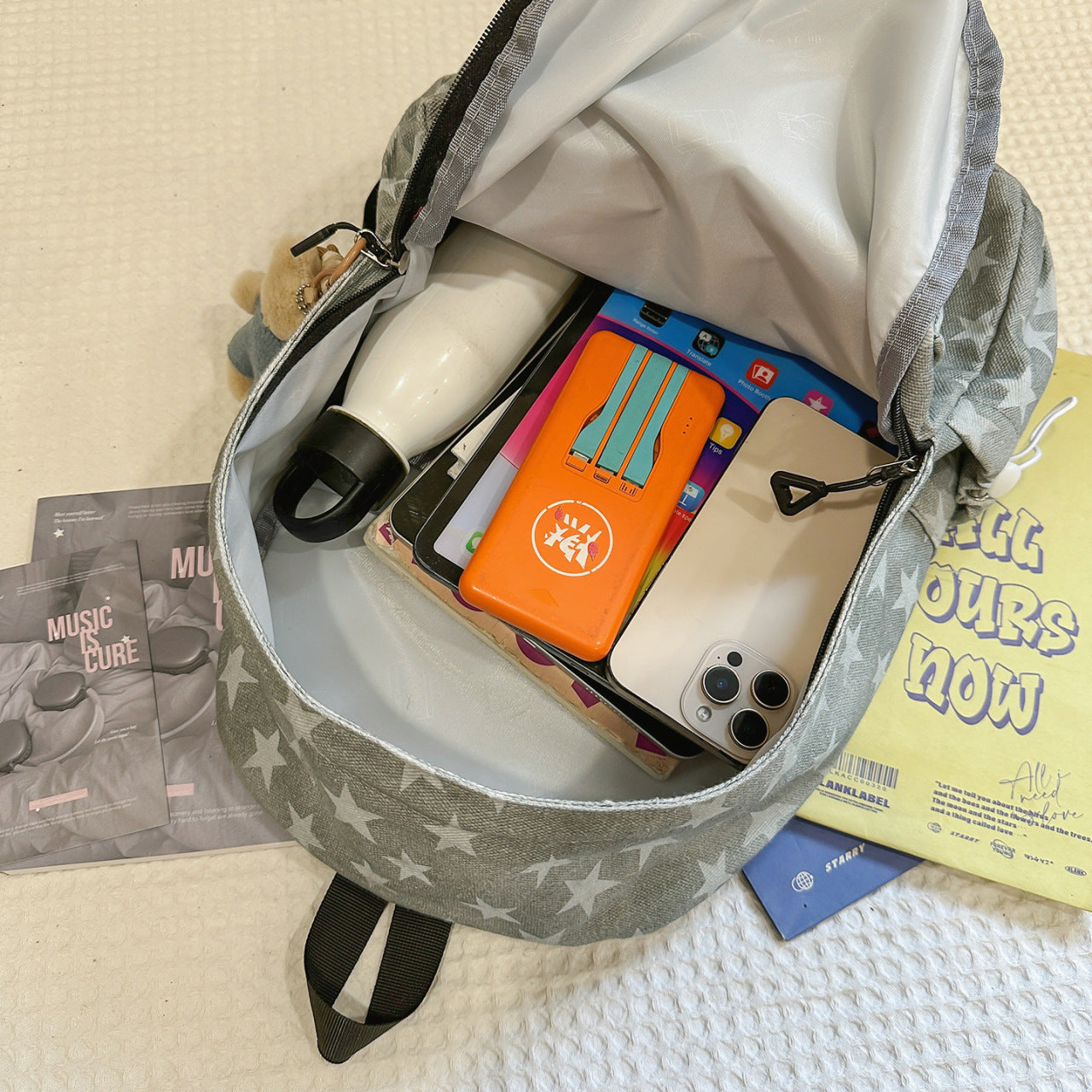 Korean Style Female Good-looking Preppy Junior Large Leisure Backpack