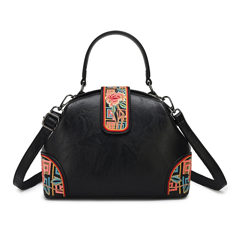 Women's Carving Printed Ethnic Style Large Capacity Retro National Women's Messenger Bag