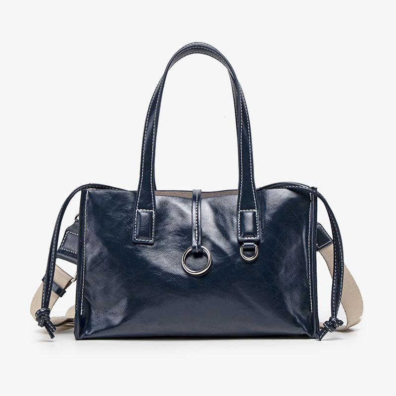 Women's Z Home Large Capacity Simple Stiff Women's Messenger Bag