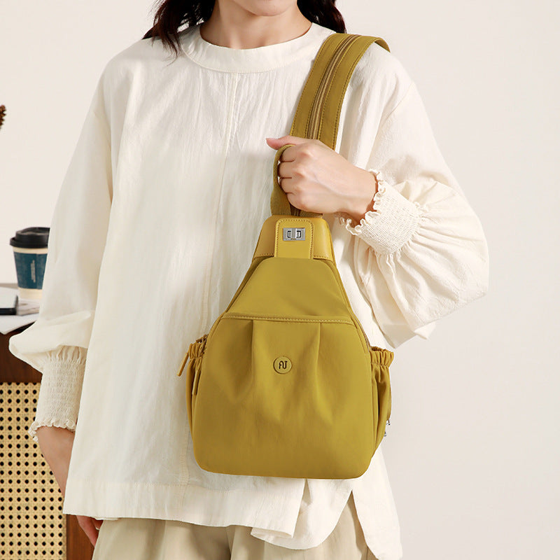 Trendy Female Lady Daily Commuter Slanted Leisure Backpack