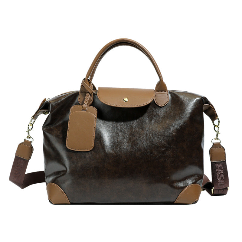 Women's Large Capacity Commuter Fashion Portable Light Luxury Retro Style Bags