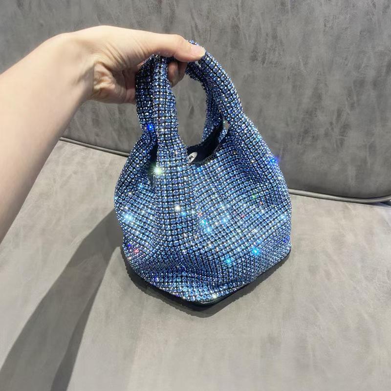 Women's Style King Rhinestone Portable Elegant Vegetable Basket Women's Messenger Bag