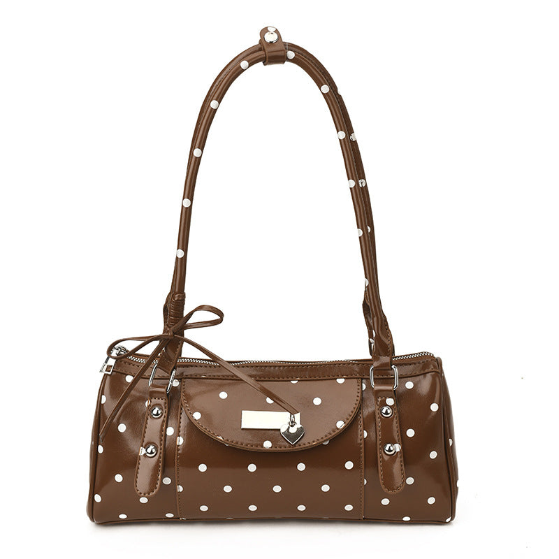 Carrying Western Style Polka Dot Contrast Color Fashion Women's Shoulder Bag