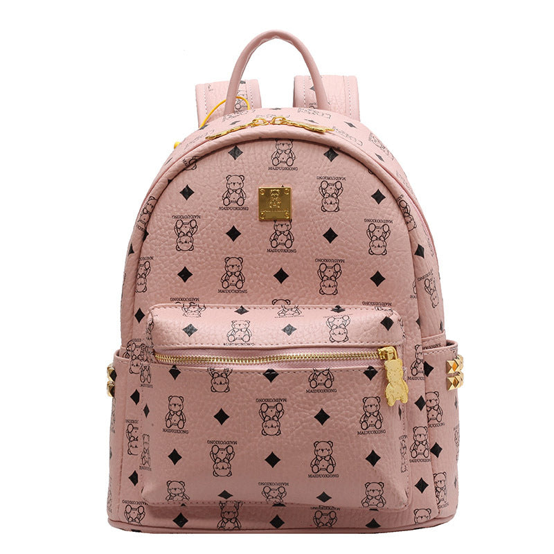 Birthday Gift Cute Bear Commuter Trendy Female Backpacks