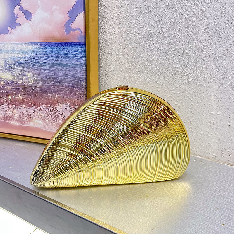 Creativity Gold Shell Acrylic Design High-grade Bags