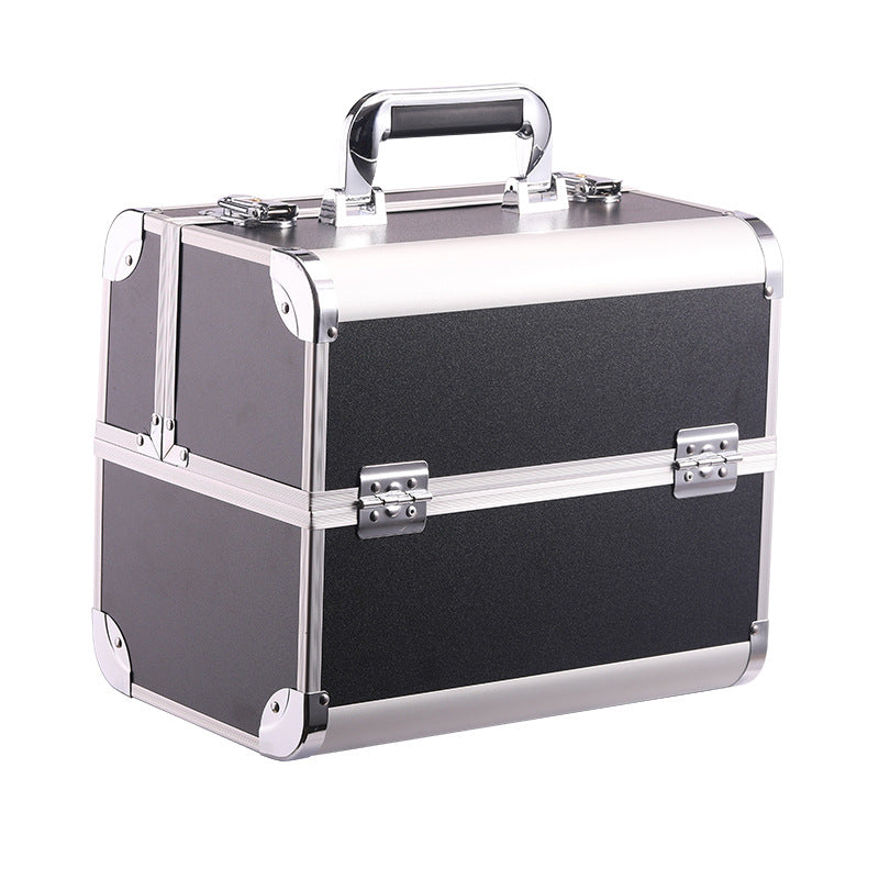 Storage Box Double Open Aluminum Alloy Portable Cosmetic Cases