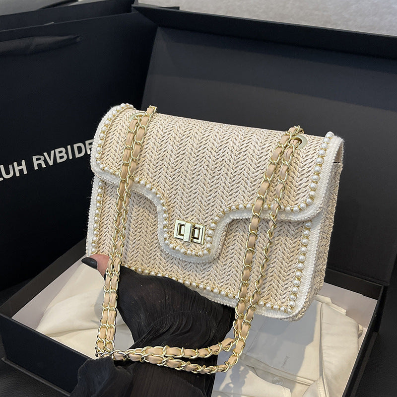 Women's Classic Style Knitted Chain Underarm Bags