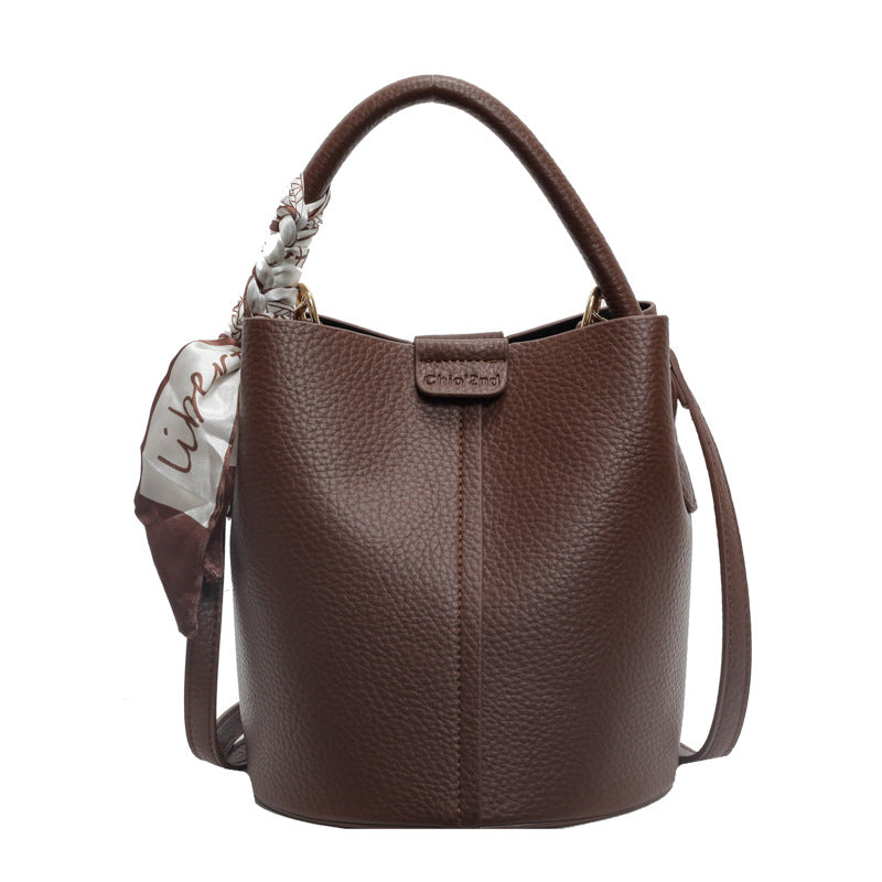 Women's High-grade Soft Leather Lychee Pattern Fashion Shoulder Bags