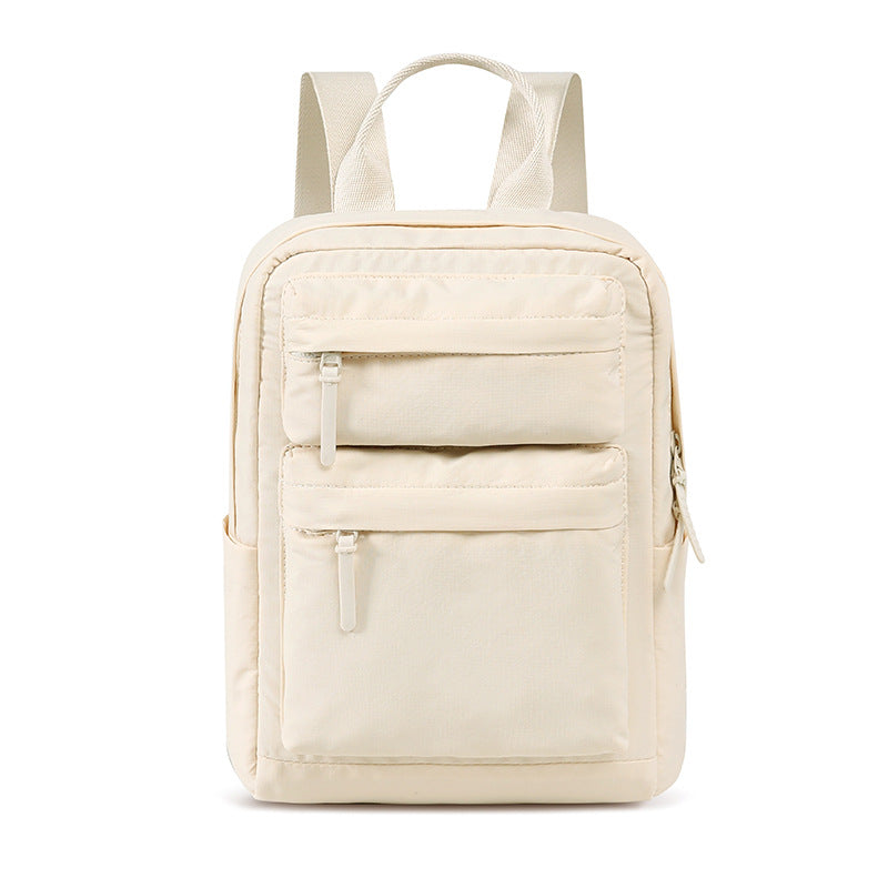 Capacity Pleated Solid Color Campus Computer Simple Junior Bags