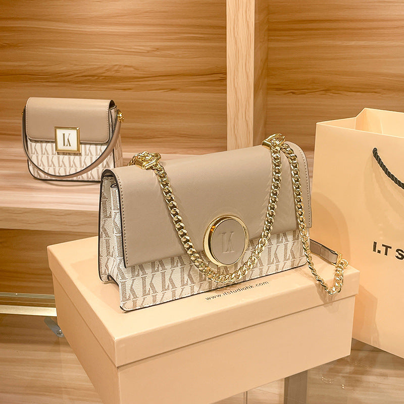 Women's Advanced Chain Contrast Color Fashion Bags
