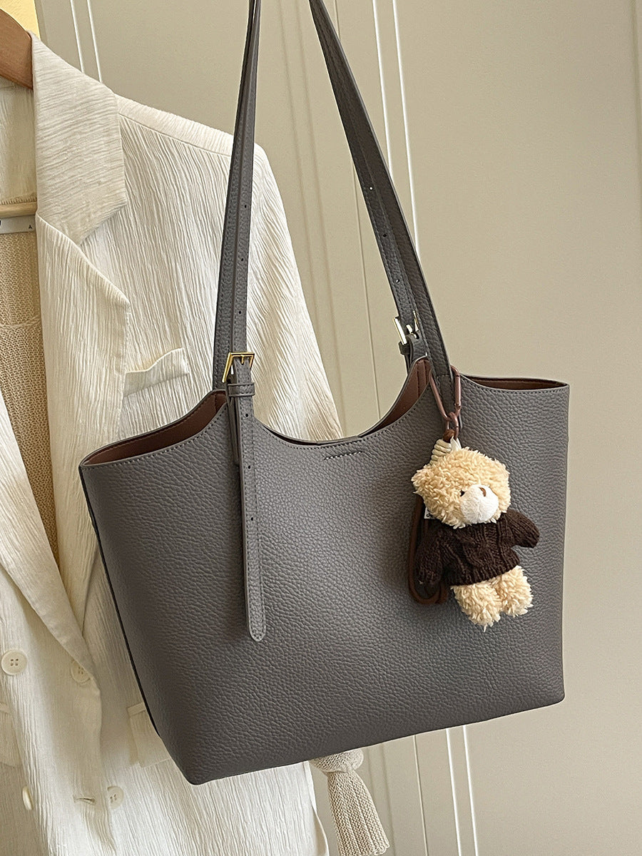 Women's Designer Model Fashion Large Capacity Underarm Litchi Pattern Women's Shoulder Bag