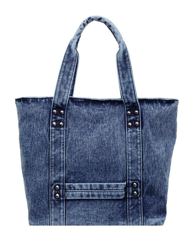 Women's Western Style Denim College Commuter Tote Bag