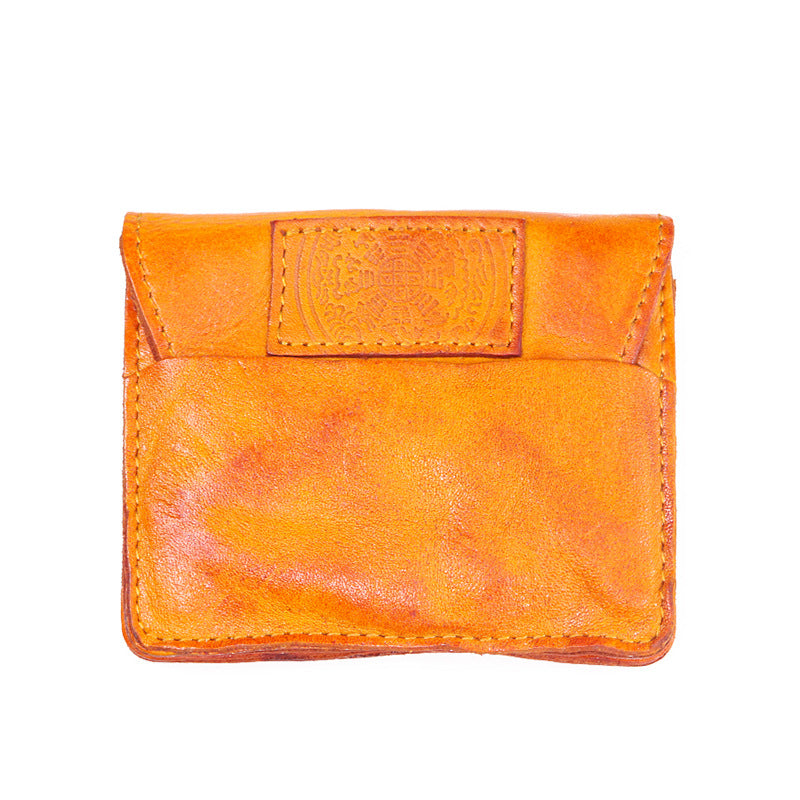 Distressed Style Washed First Layer Vegetable Tanning Card Holder