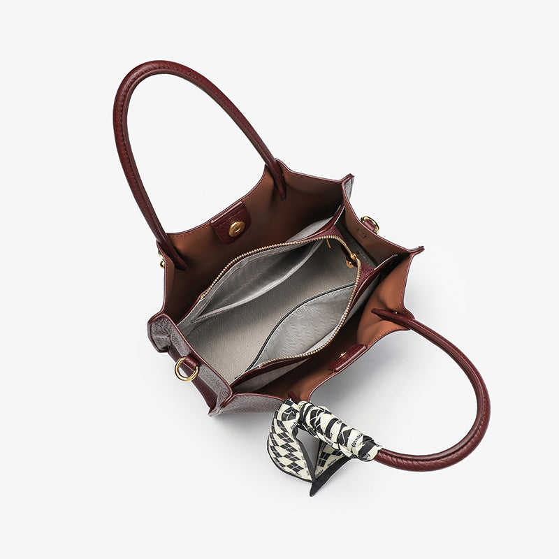 Women's Korean Style Retro Vegetable Basket Commuter Temperament Wild High Bucket Bags