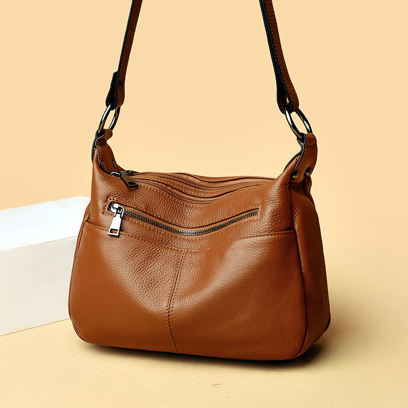 Women's Genuine Leather Simple High-grade Cowhide Underarm Women's Messenger Bag