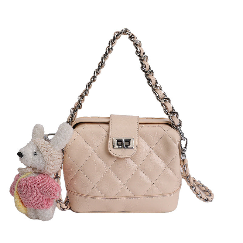 Spring High-grade Retro Minority Portable Korean Fashion Rhombus Women's Shoulder Bag