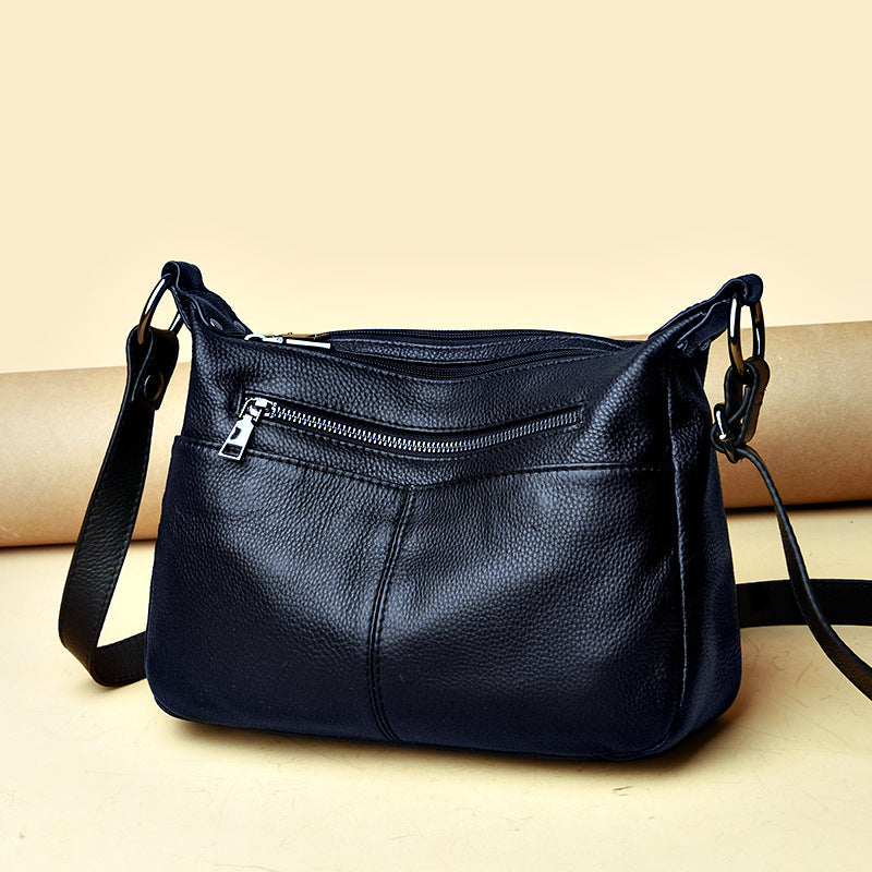 Women's Genuine Leather Simple High-grade Cowhide Underarm Women's Messenger Bag