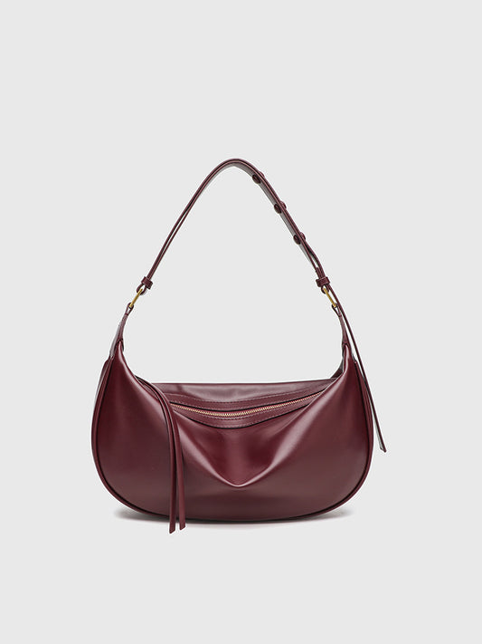 Women's Pull Texture Versatile Design Dumpling Underarm Bag
