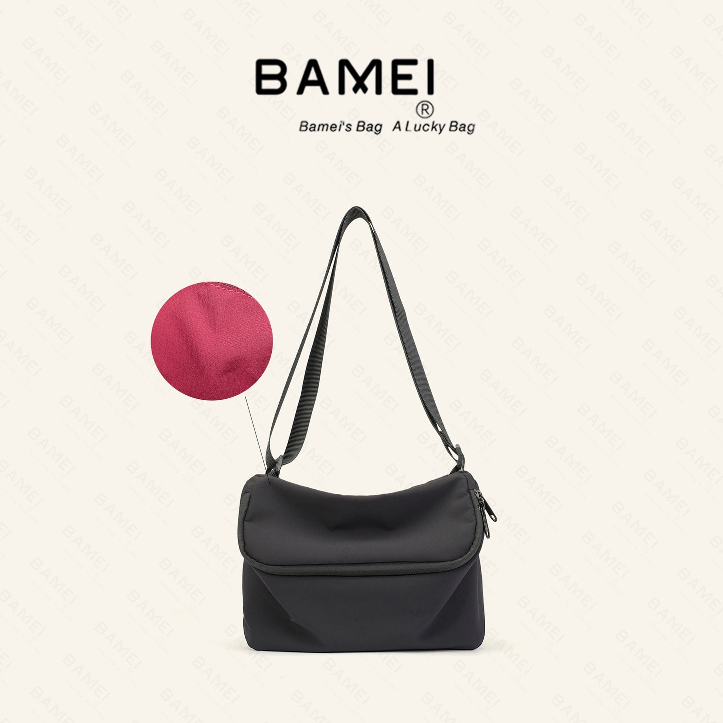 Recycled Nylon Lightweight Simple Portable Waterproof Women's Messenger Bag