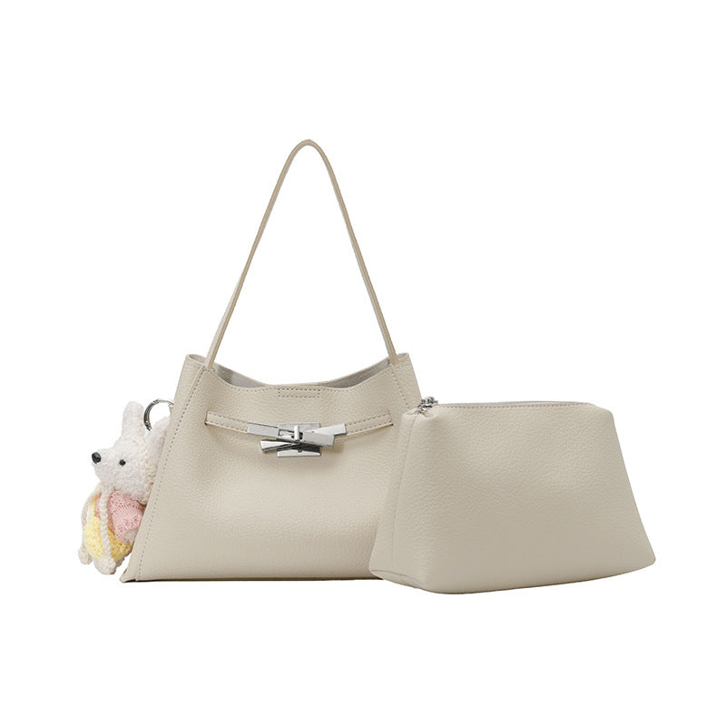 Simple Lychee Pattern Western Style Commuter Retro Personality Bucket Bag