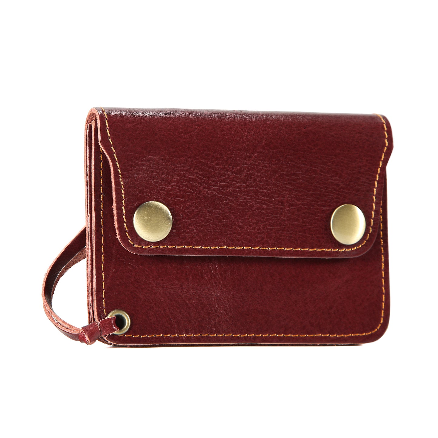 Layer Cowhide Magnetic Snap Zipper Portable Leather Card Pack Card Sleeve