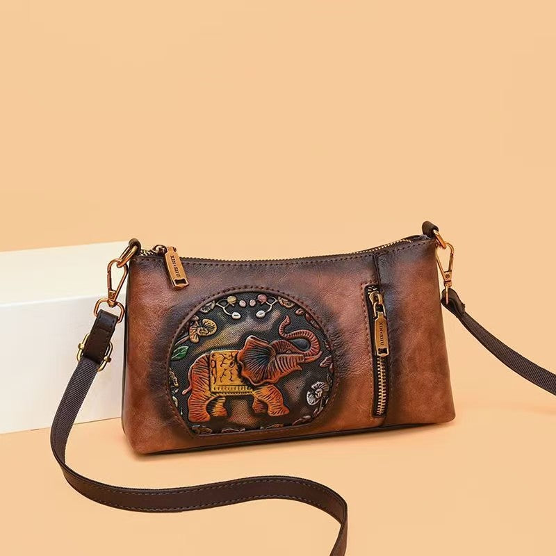 Retro National Style Large Capacity Boston Women's Shoulder Bag