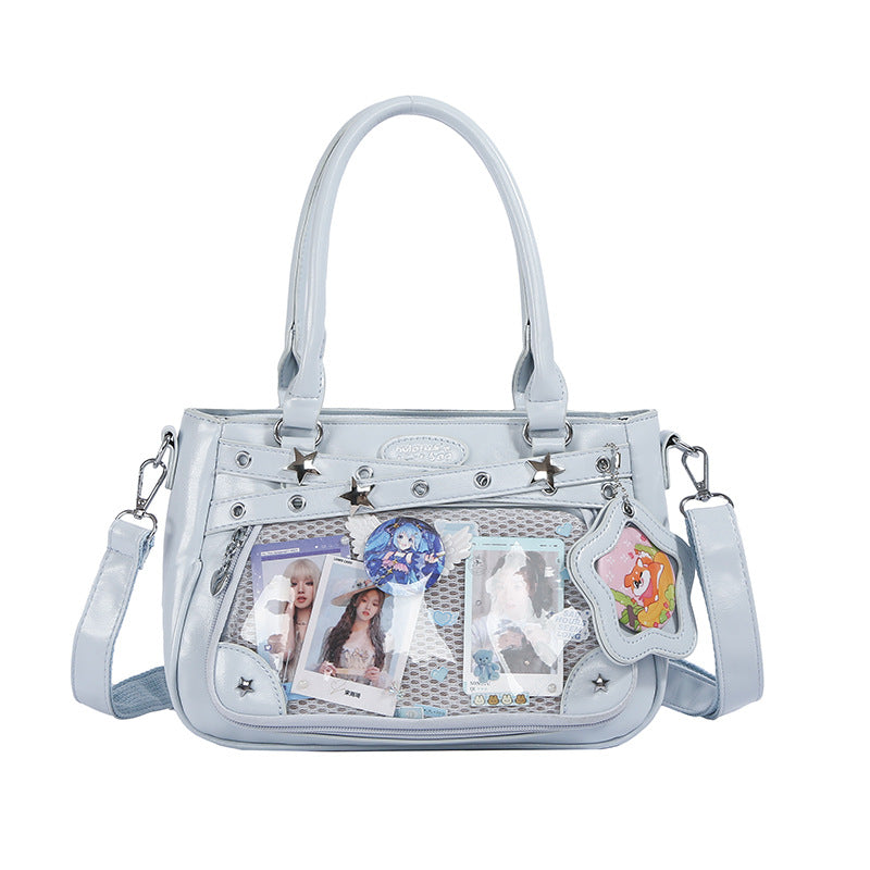 Women's Wu Dong Shop Transparent Bar Two-dimensional Tote Bag