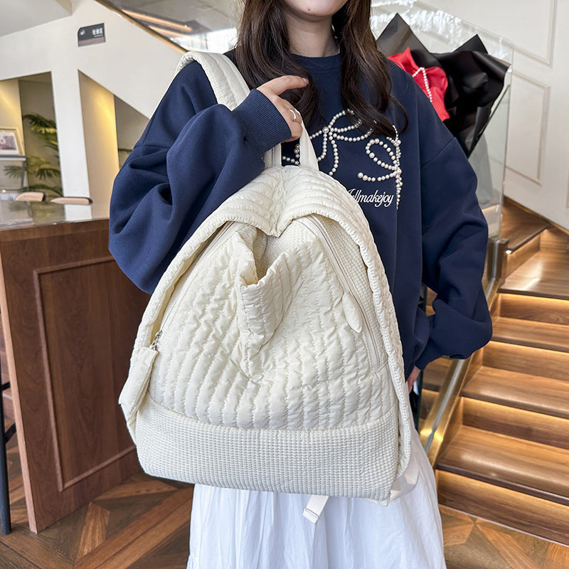 Women's Large Capacity Light Luxury Minority High Women's Backpack