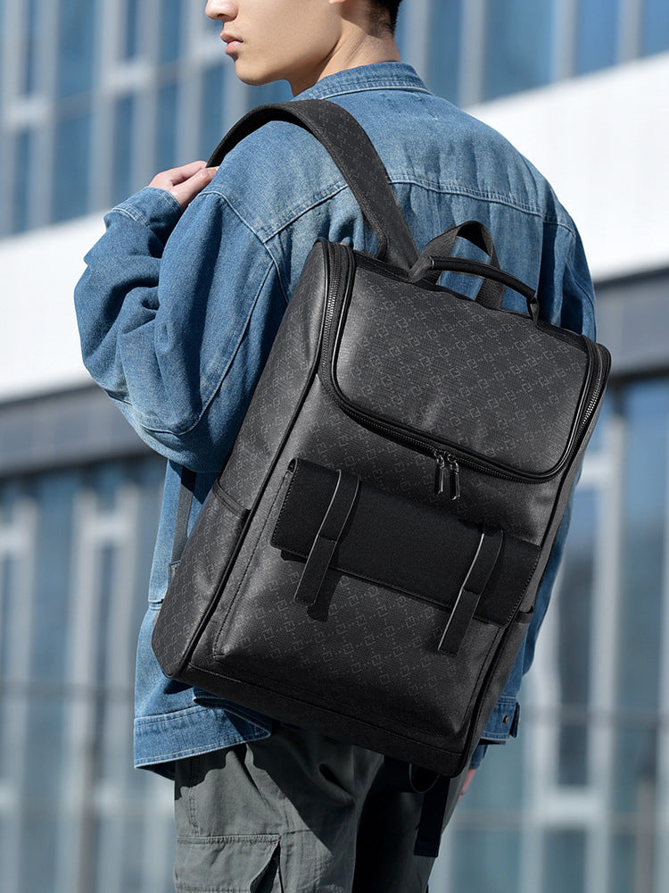 Men's Large Capacity Computer Commuter Plaid Lightweight Backpacks