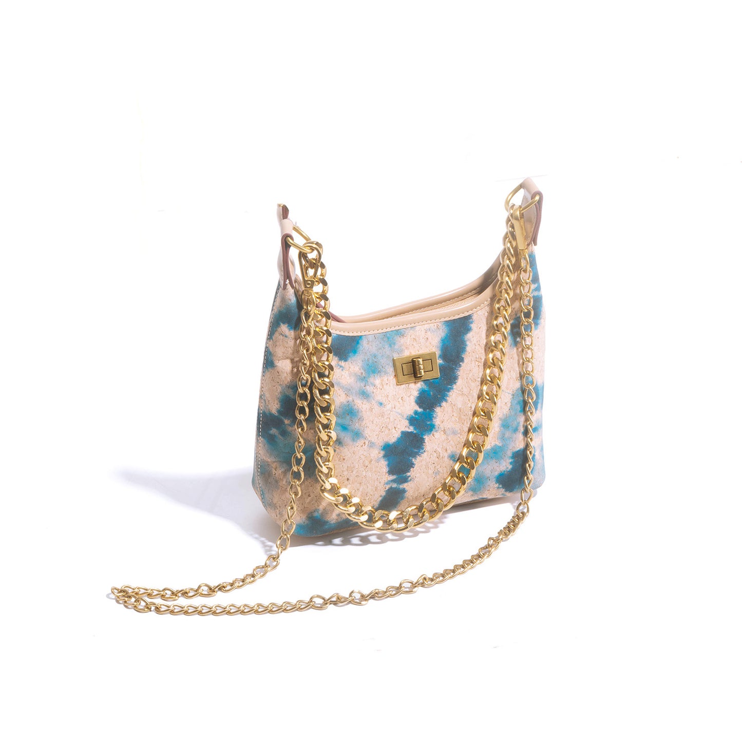 Women's Metal Chain Wooden Inside Outside Fashion Personality Storage Hand Light Bags