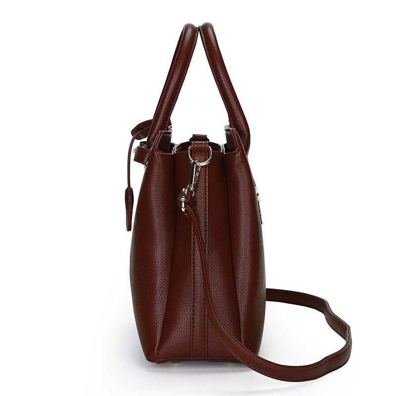 Women's Autumn Simple Large Capacity Textured Commuter Western Bags