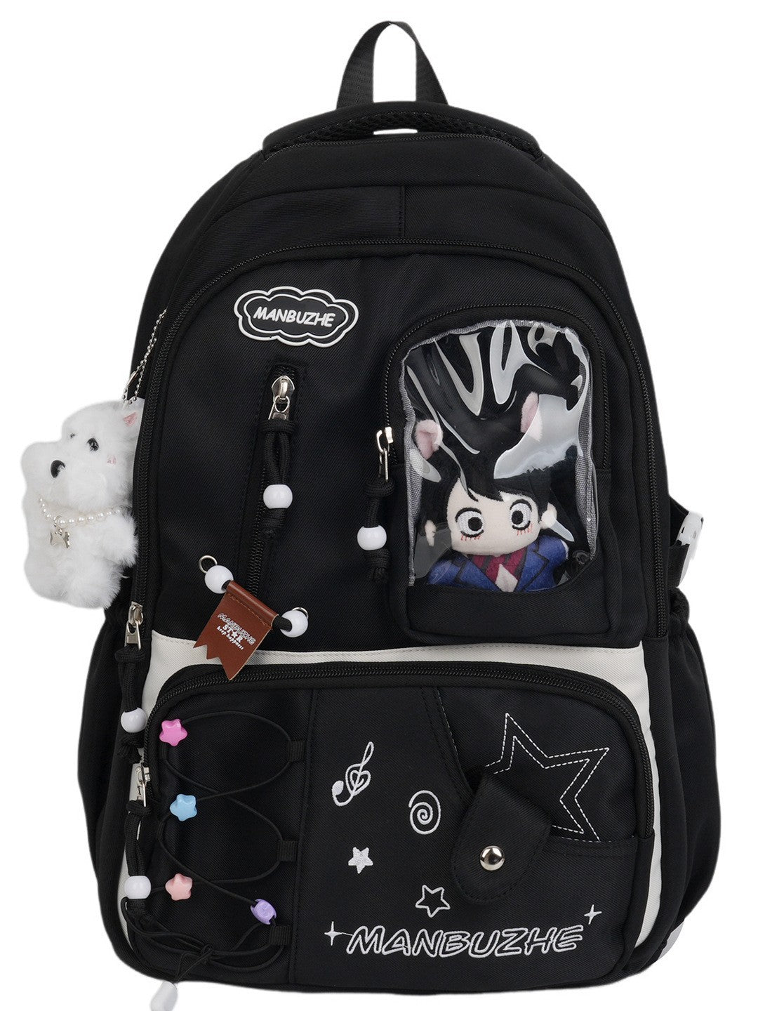 Good-looking Fresh Sweet Dopamine Transparent Bar Cartoon Junior Leisure Backpack