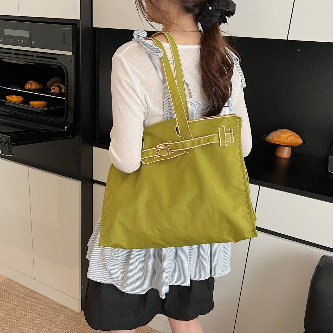 Embroidered Fashion Large Capacity Environmental Protection Shopping Everyday Joker Women's Shoulder Bag