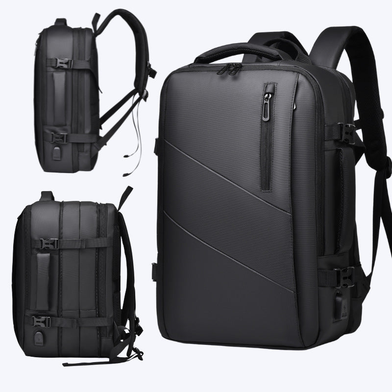 Men's Extendable Trip Derm Computer Large Capacity Business Backpack