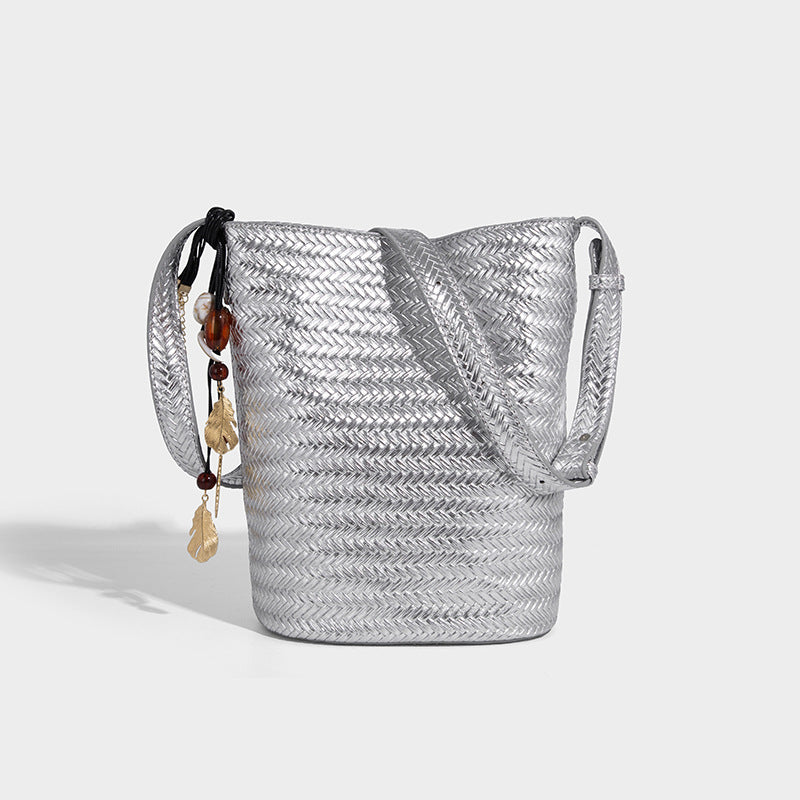 Niche Knitting Retro Affordable Luxury High-grade Bucket Bag