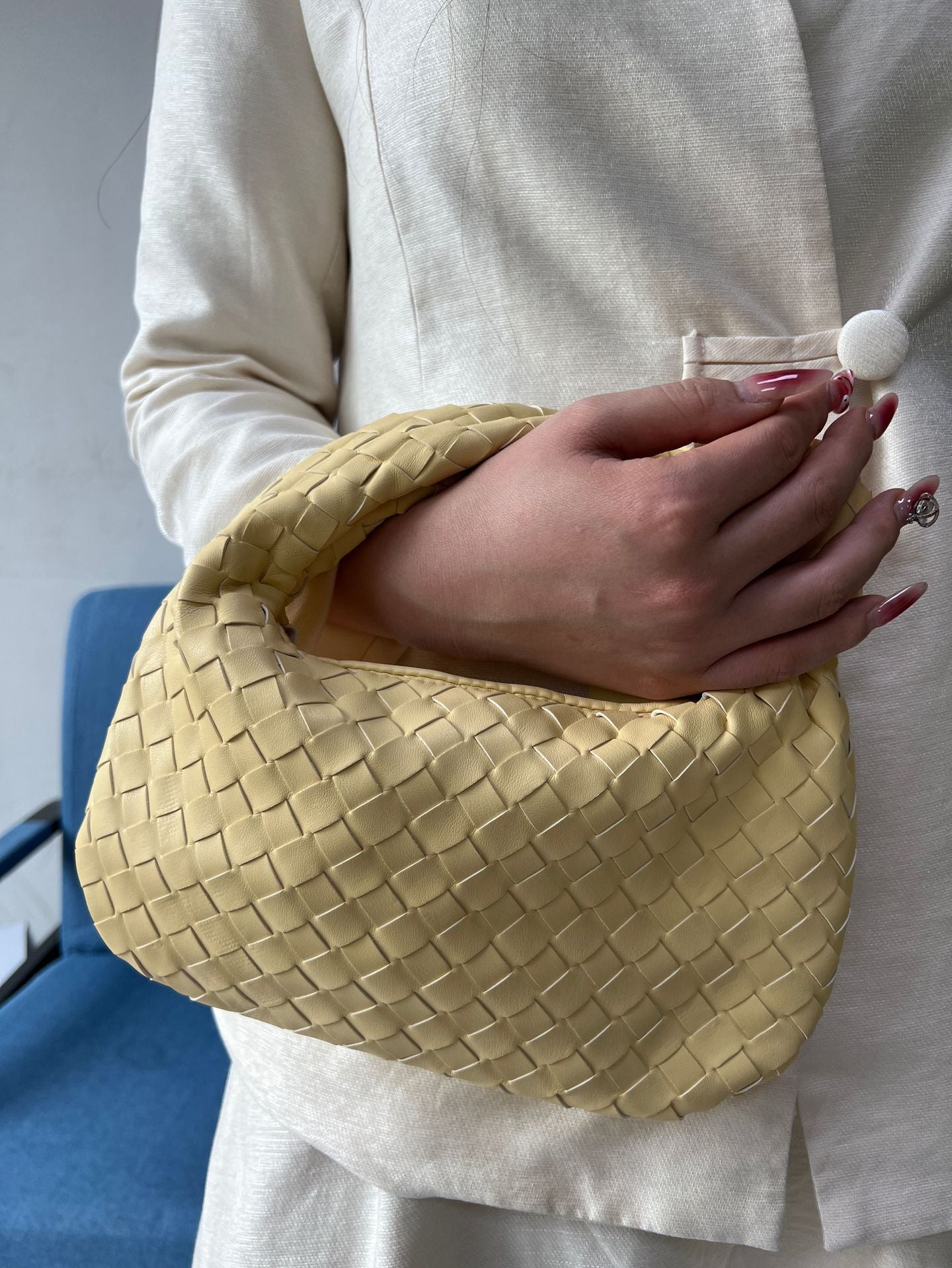 Women's Woven Popular Horn Knotted Portable Underarm Bags