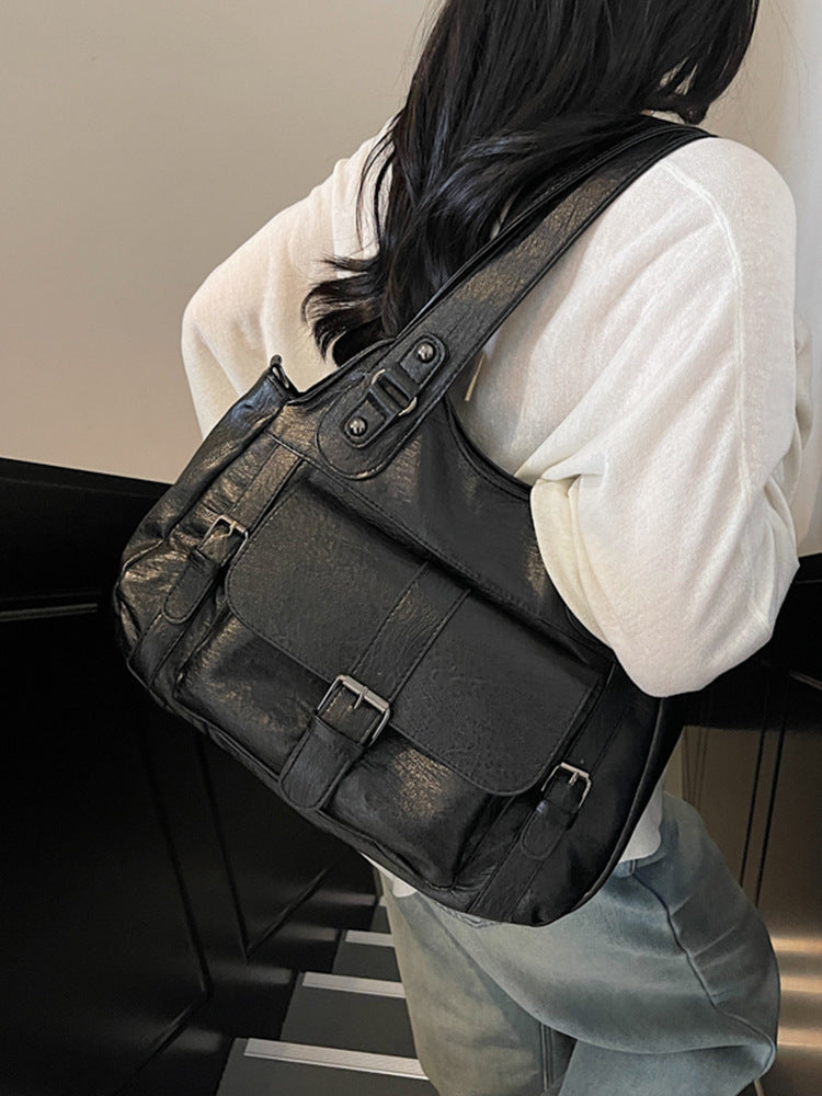 Women's Retro Simple Portable Design Commuting Women's Shoulder Bag