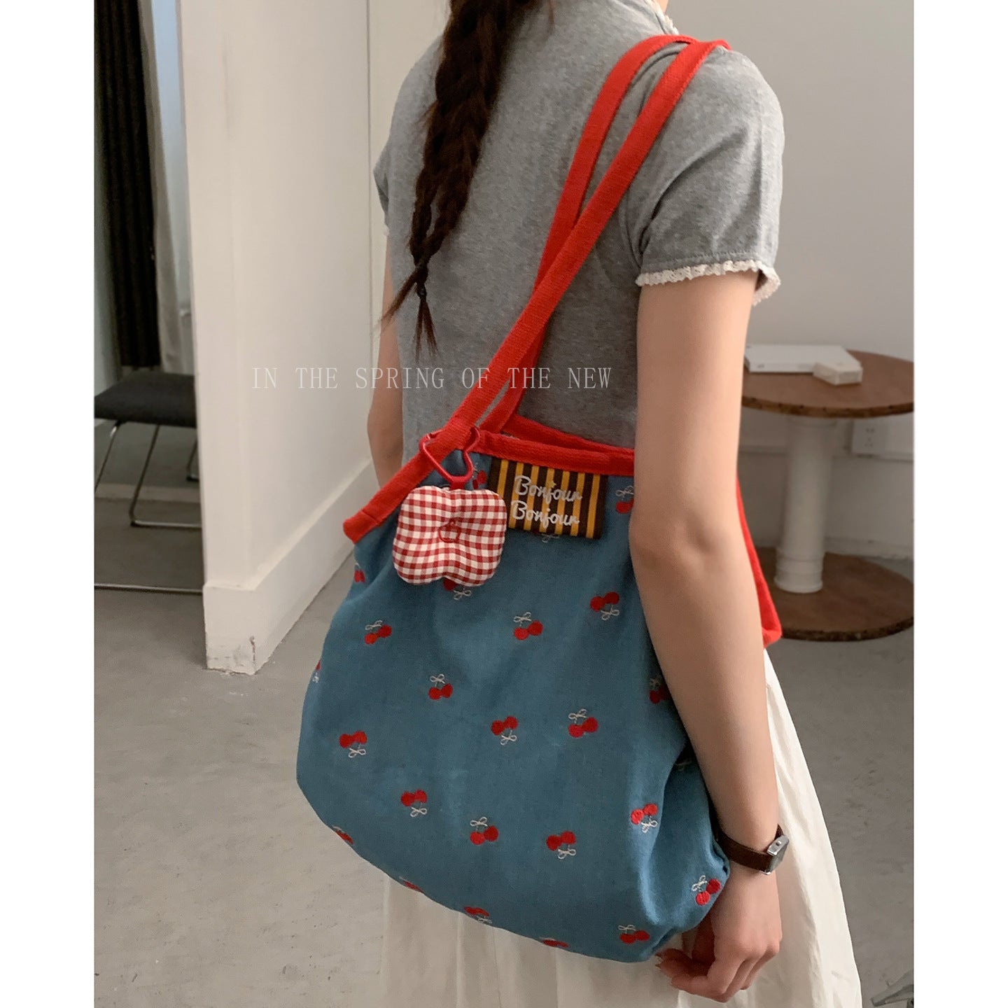 Women's Korean Style Large Capacity Simple Denim Tote Bags