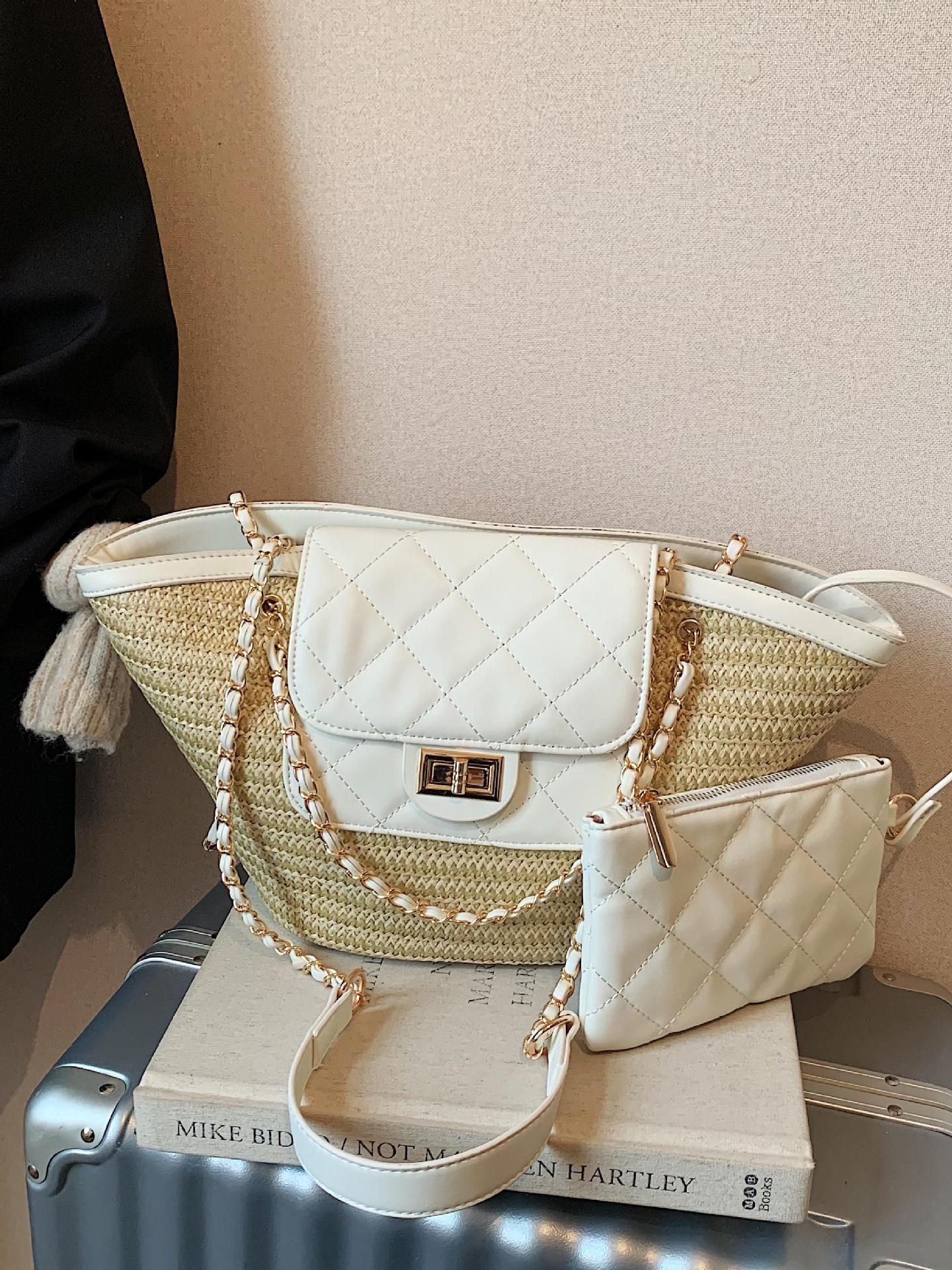 Popular Rhombus Chain Female Summer Seaside Vacation Classic Style Bags