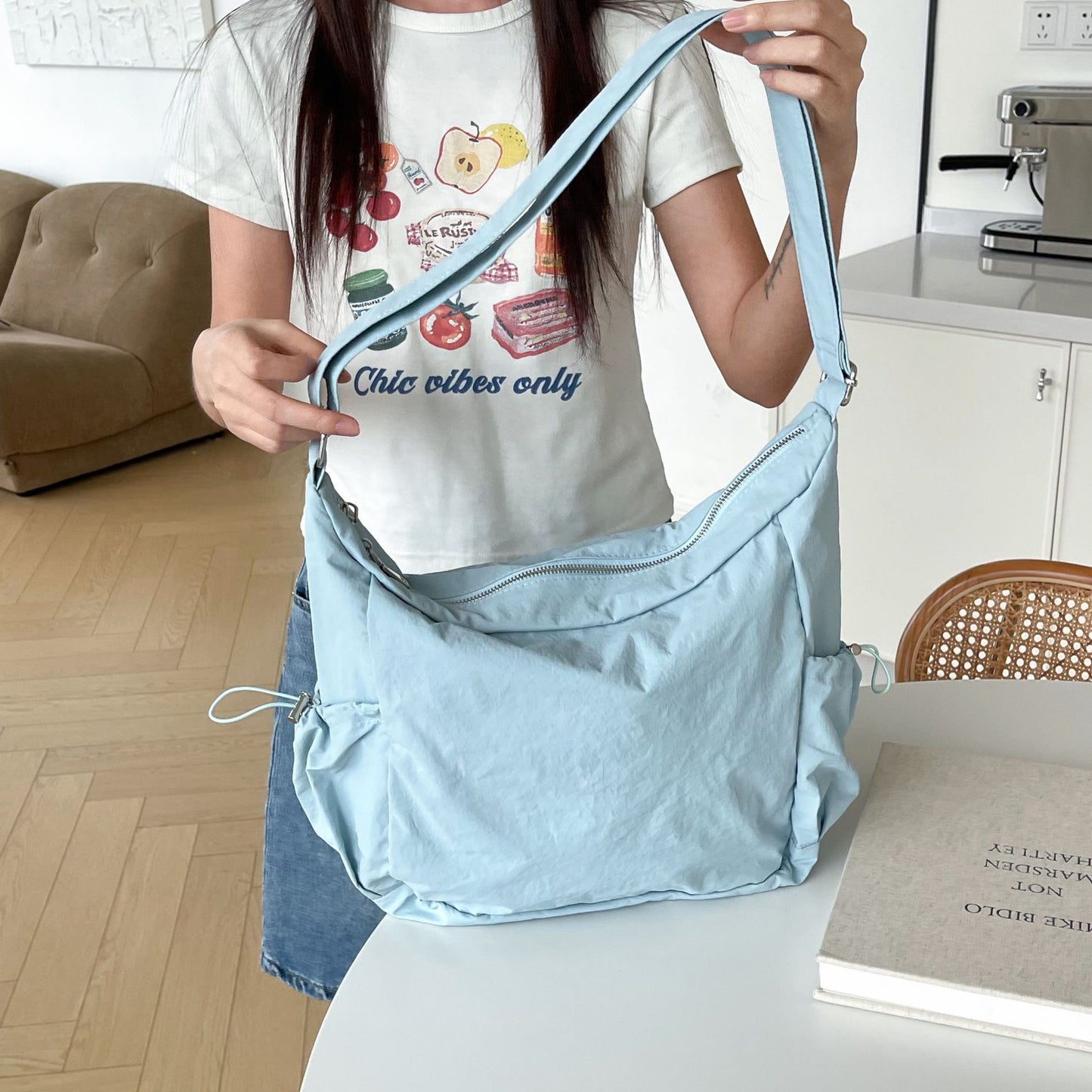 Korean Style Nylon Classic Multifunctional Large Shoulder Bags