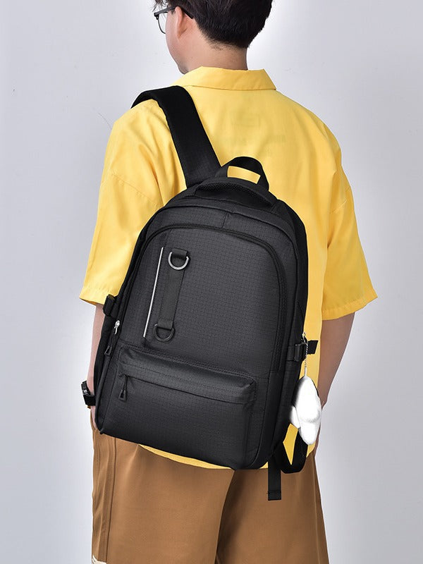 Style Unisex Plaid Couple Large Capacity Leisure Backpack