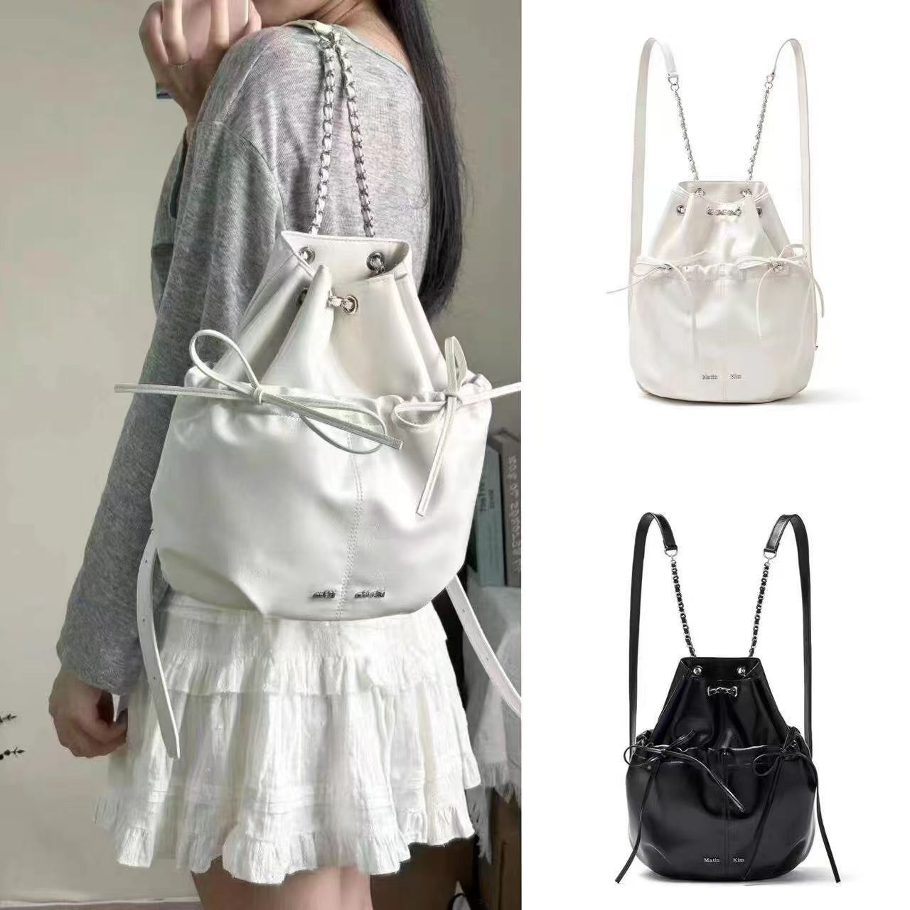 Pretty Graceful Women's Chain Bow Fashion Women's Shoulder Bag