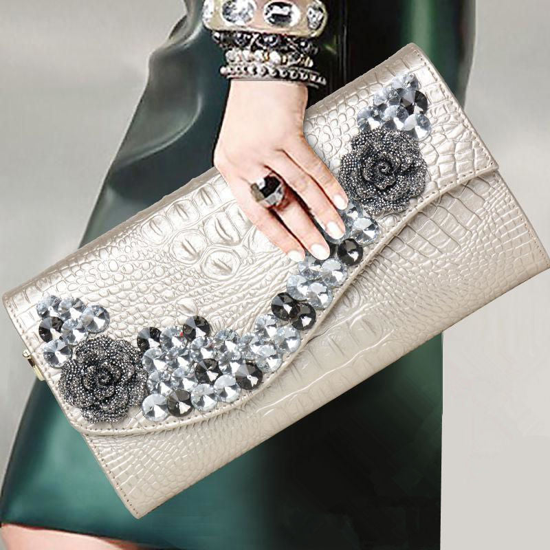 Women's Korean Style Large Capacity Genuine Leather Clutch Women's Handbag