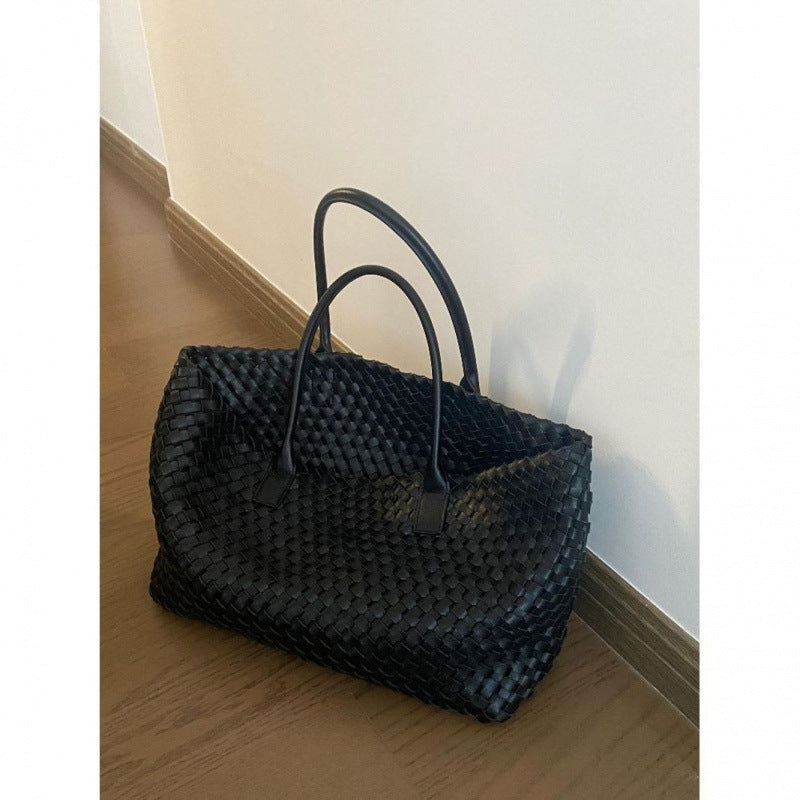 Women's Large Capacity Hand-woven Woven Simple Commute Women's Messenger Bag