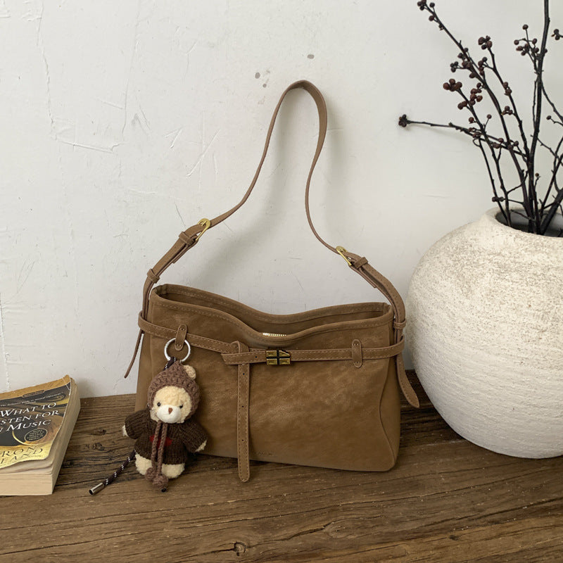 Women's Fashion Retro Frosted High-grade Underarm Women's Shoulder Bag