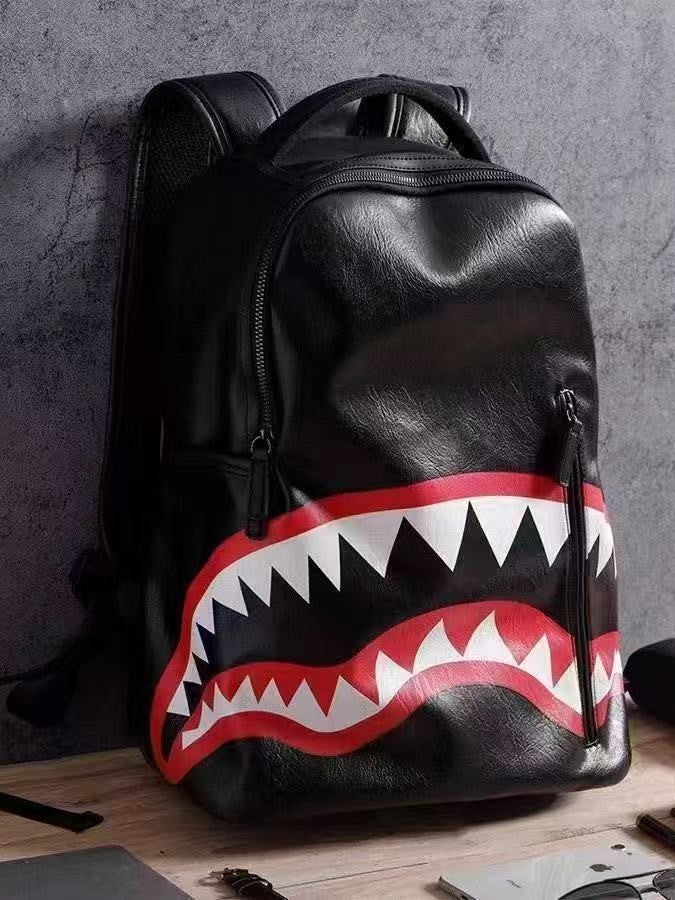 Shark For Boys Fashion Large Capacity Trends Backpacks