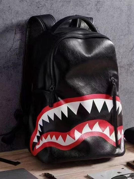 Shark For Boys Fashion Large Capacity Trends Backpacks