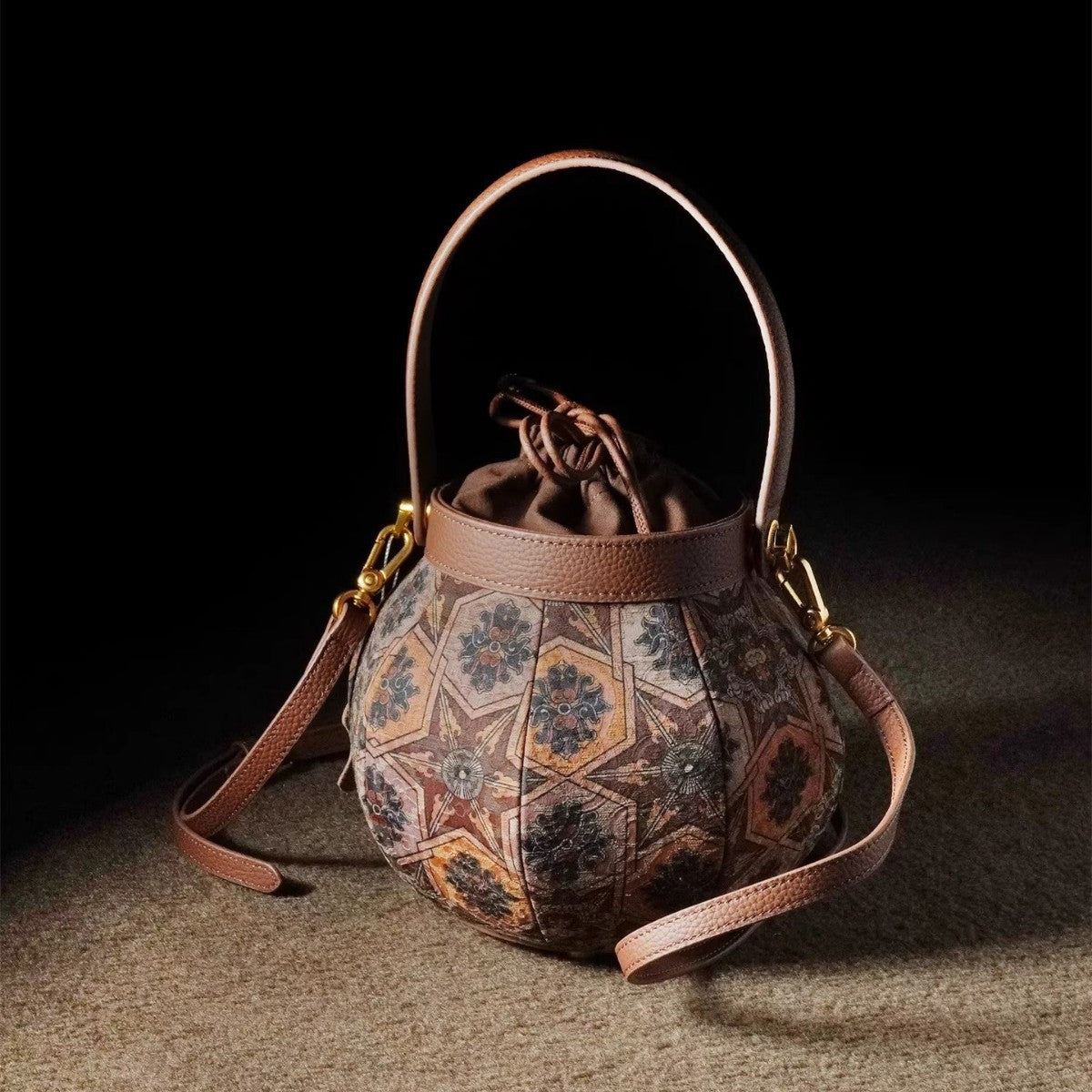 National Style Hand Holding Good-looking Old Chinese Fragrant Cloud Yarn Women's Handbag